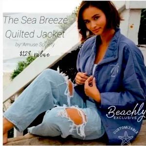 Amuse society seabreeze quilted jacket